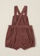 Brown cotton romper for baby girl_1