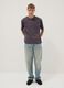 Grey pure cotton T-shirt with chest pocket, regular fit_1