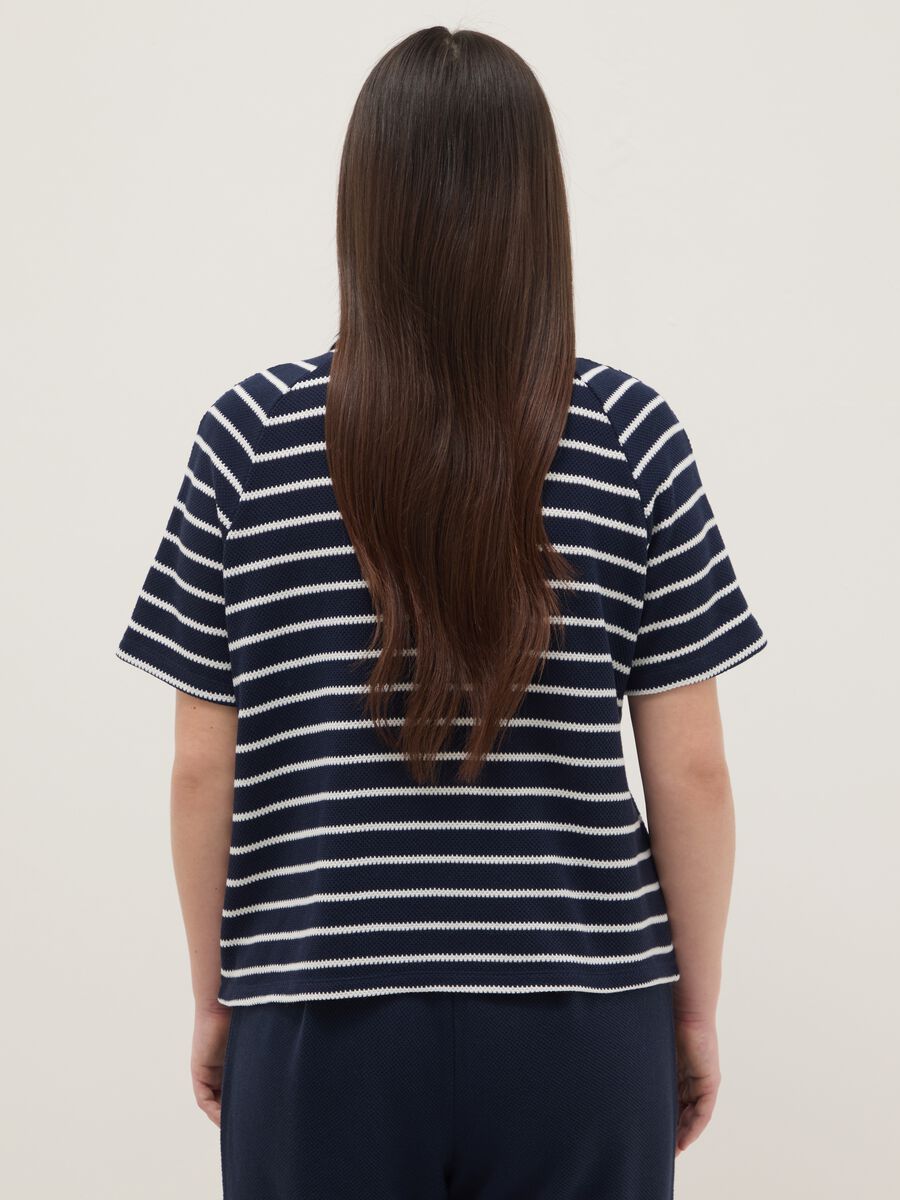 Polo in misto cotone a righe multicolor regular fit_2