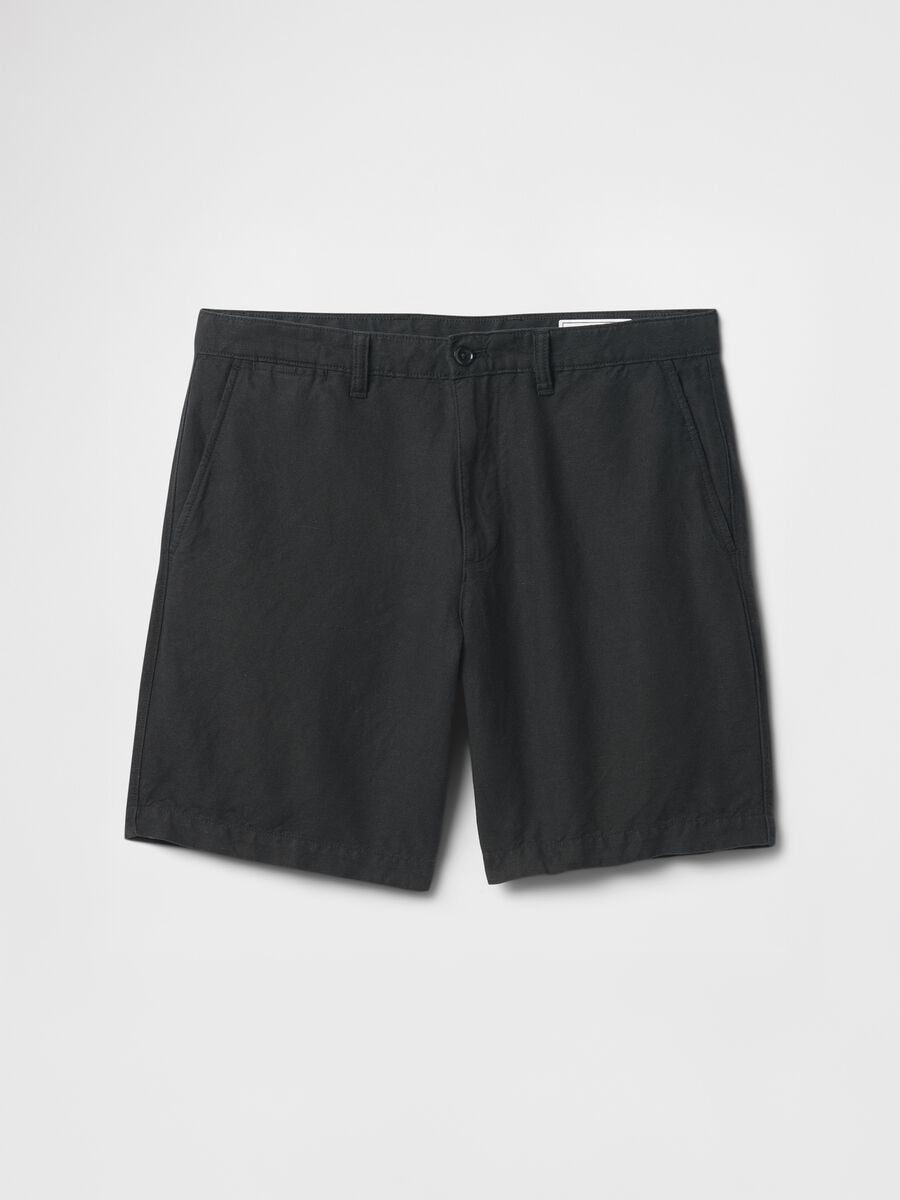 Gap Black Linen and Cotton Shorts_5