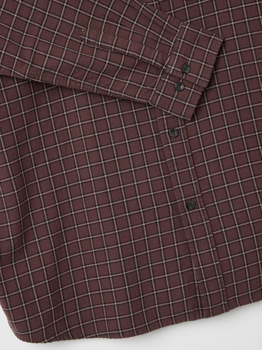 Camicia in puro cotone a quadri oversize_1