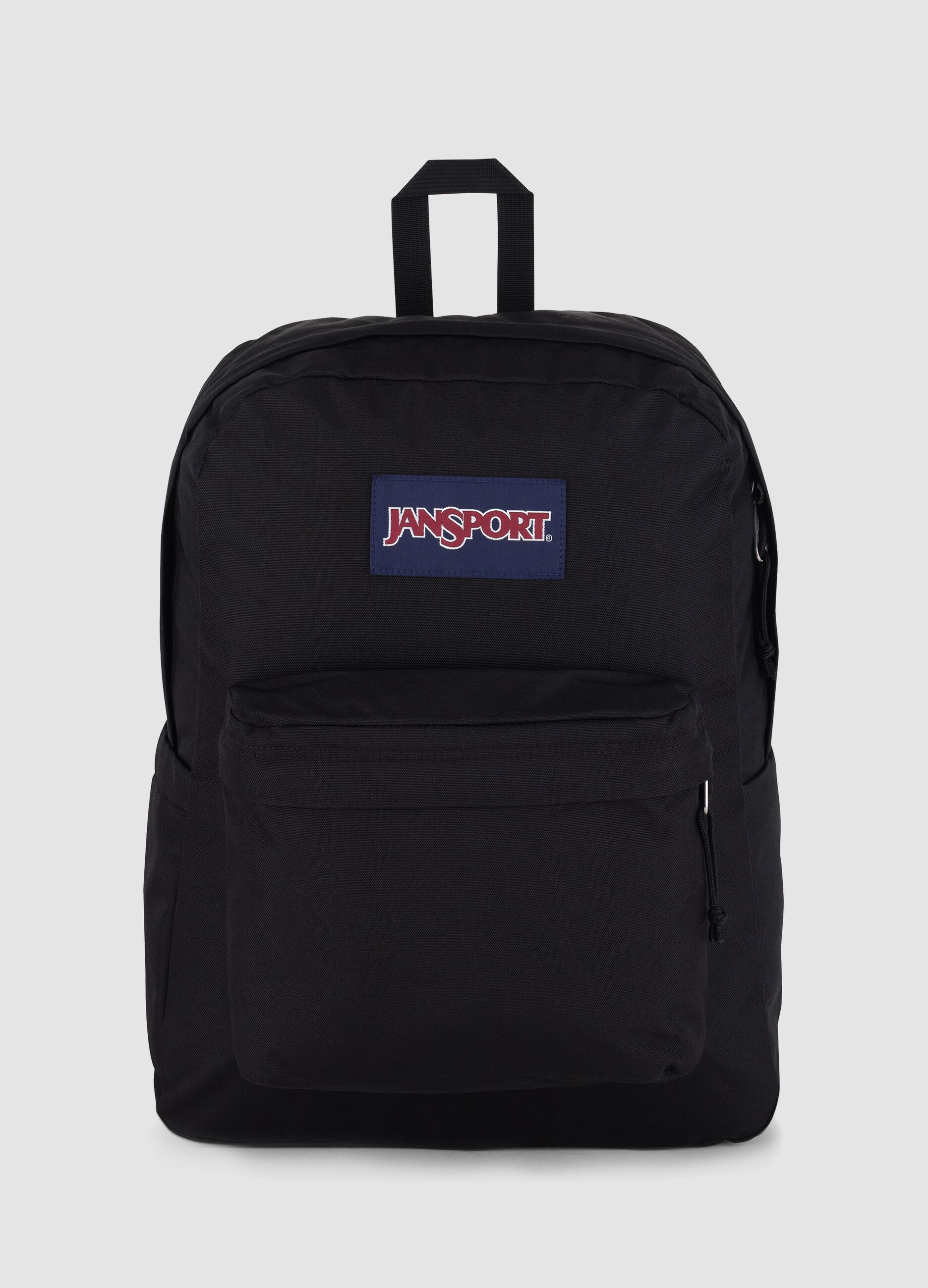 Zaino nero con tasca frontale