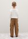 Children's brown stretch cotton cargo trousers_1