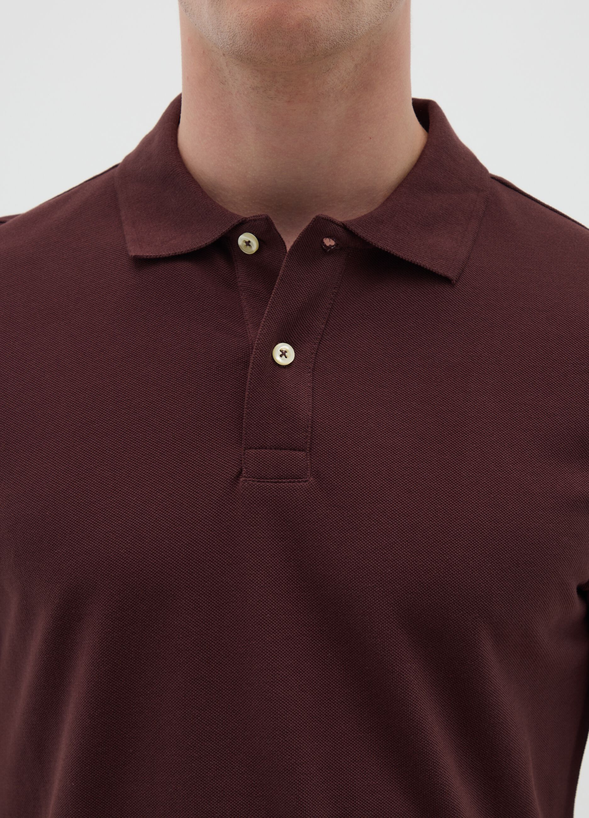 Men's Brown Pure Cotton Regular Fit Polo