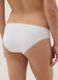 White Regular Fit Stretch Cotton Briefs with Lace_2