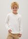 Children's pure cotton white regular fit T-shirt_0