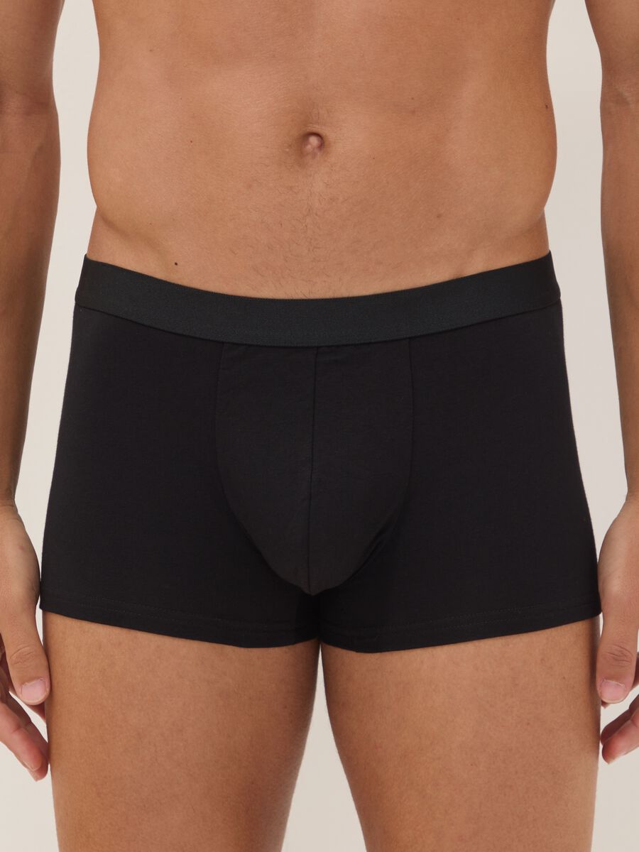 Tripack di boxer neri in cotone organico_1