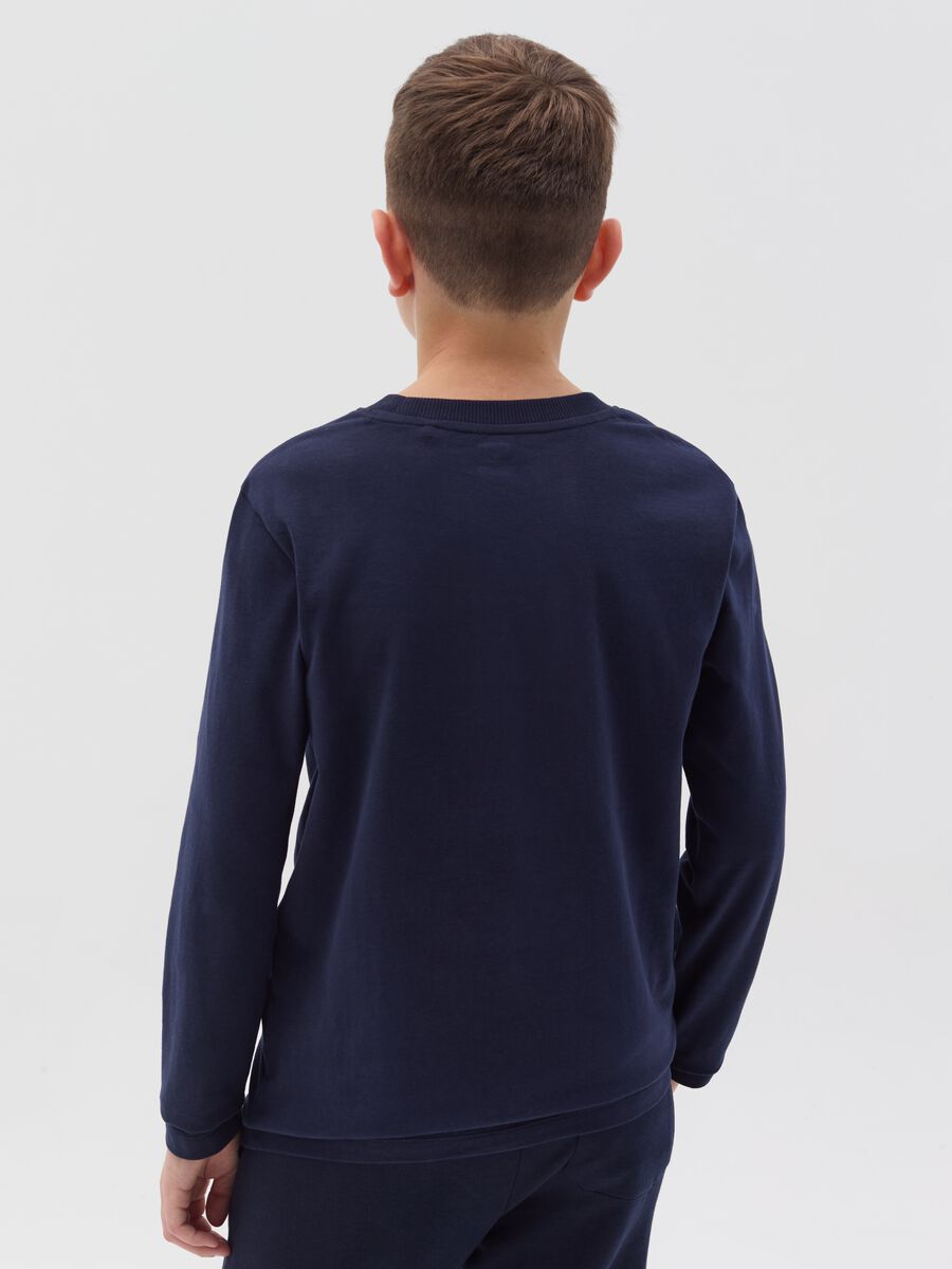T-shirt a maniche lunghe con stampa lettering_2
