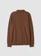 Brown long-sleeve regular-fit cotton and cashmere-blend polo shirt_6