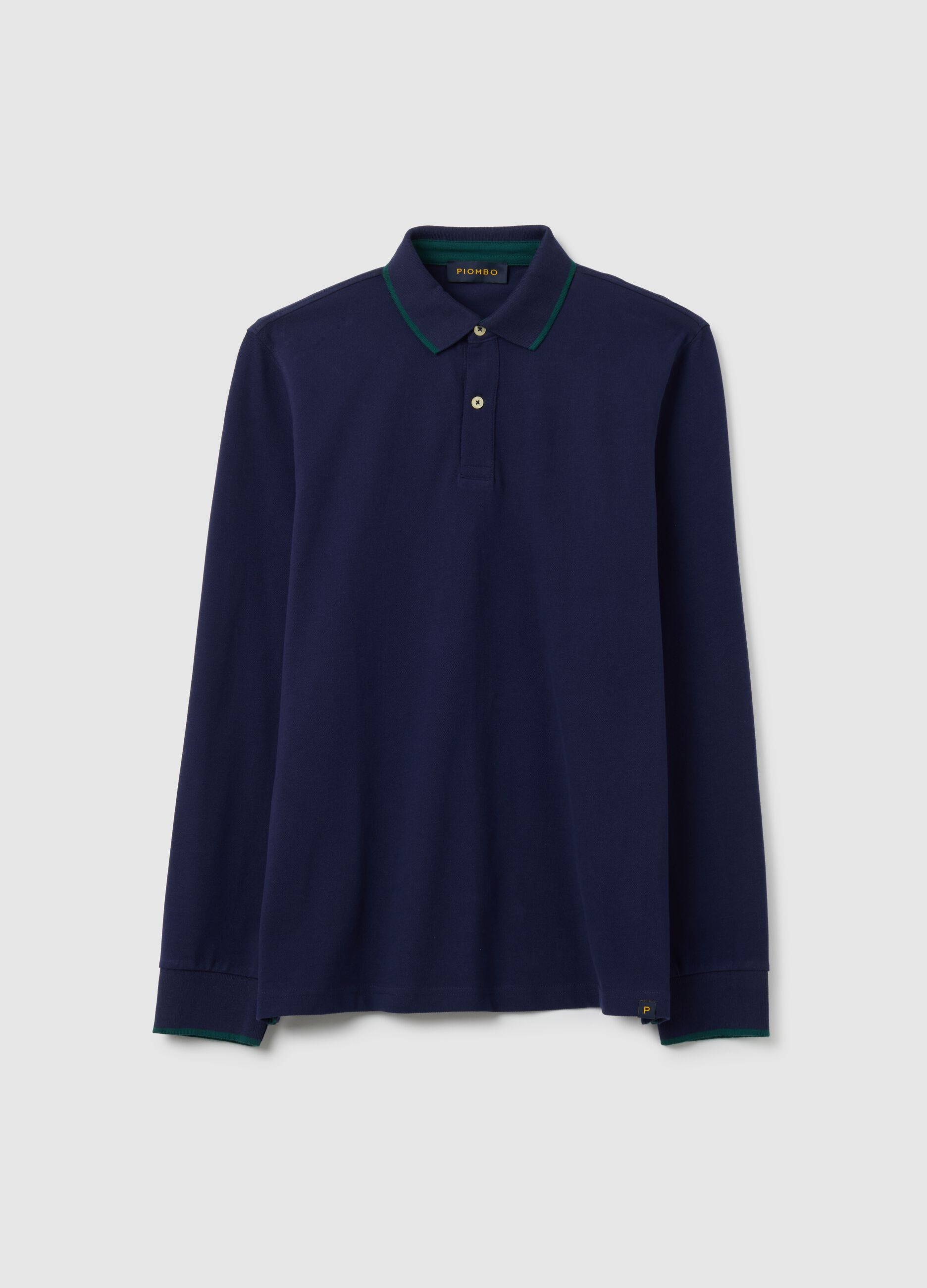 Pure Cotton Blue Polo Regular Fit