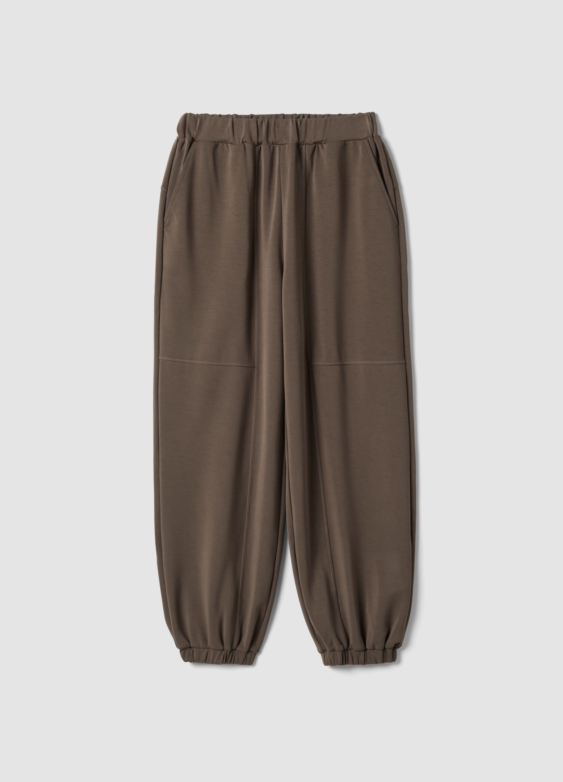 Pantaloni sportivi verdi in viscosa elasticizzato