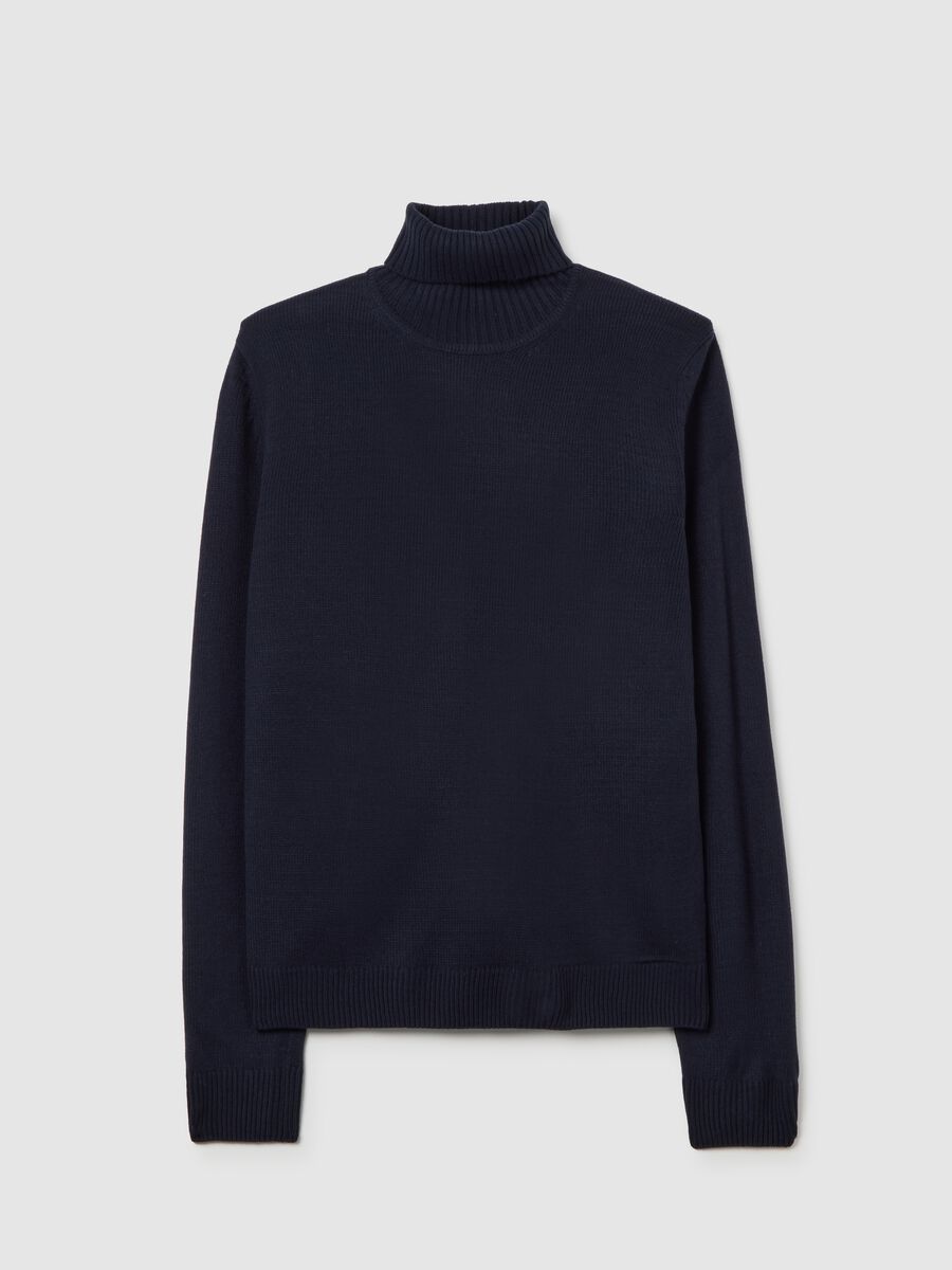 Blue High-Neck Jumper_0
