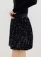 Black balloon miniskirt in regular fit velour blend with sequins_3