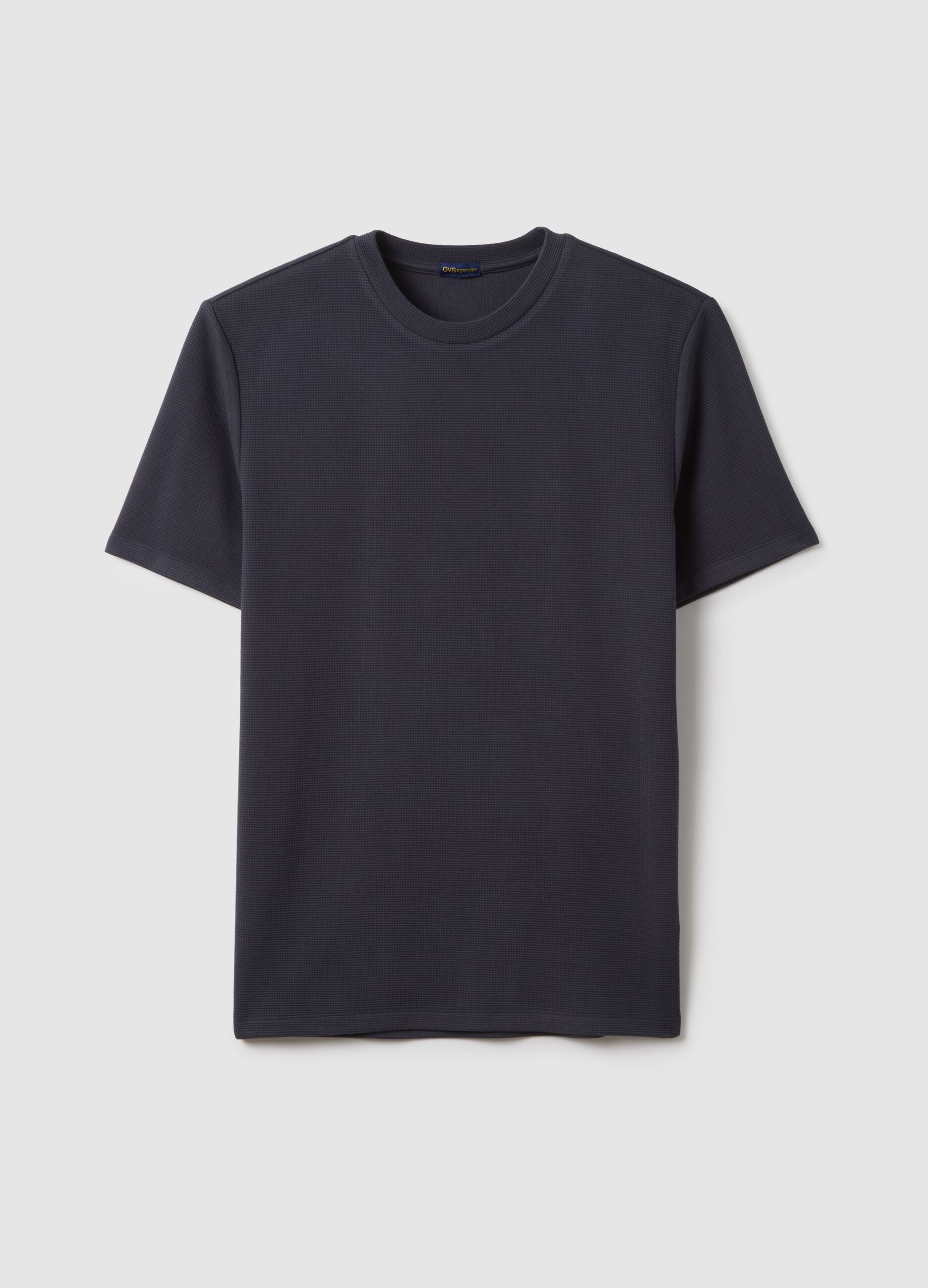 Black viscose blend pyjama T-shirt regular fit