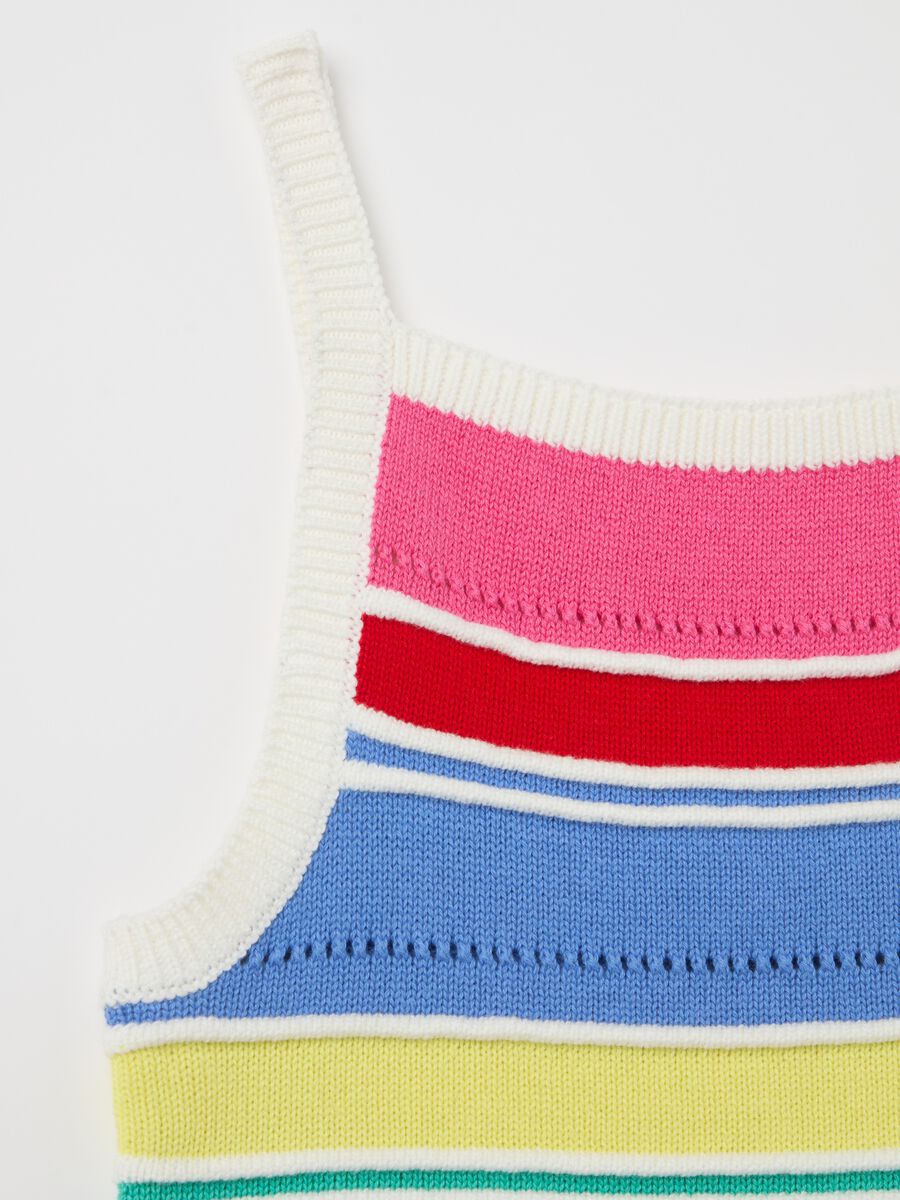 Crochet tank top with multicoloured stripes_5