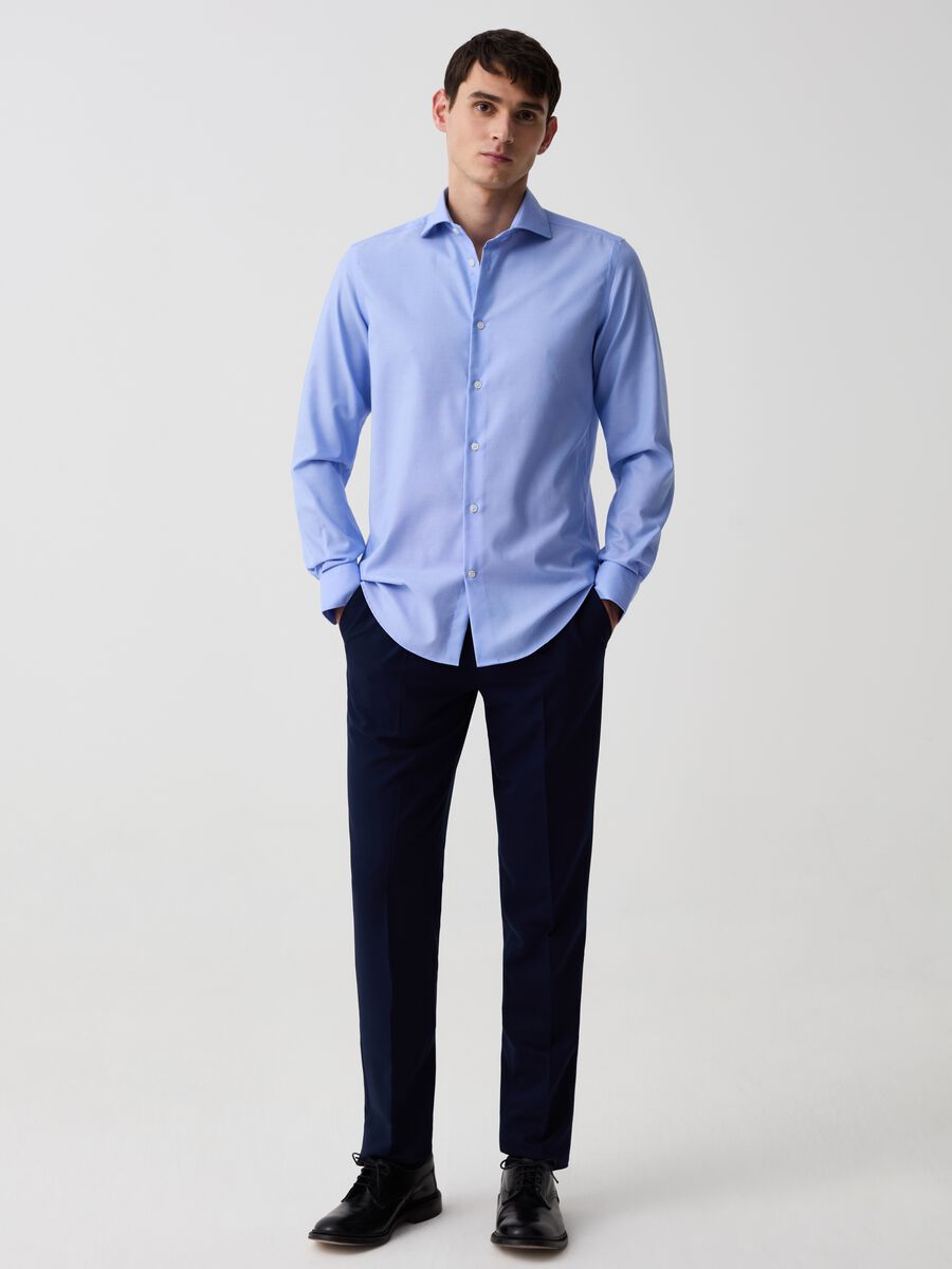Slim-fit shirt in no-iron Oxford_1