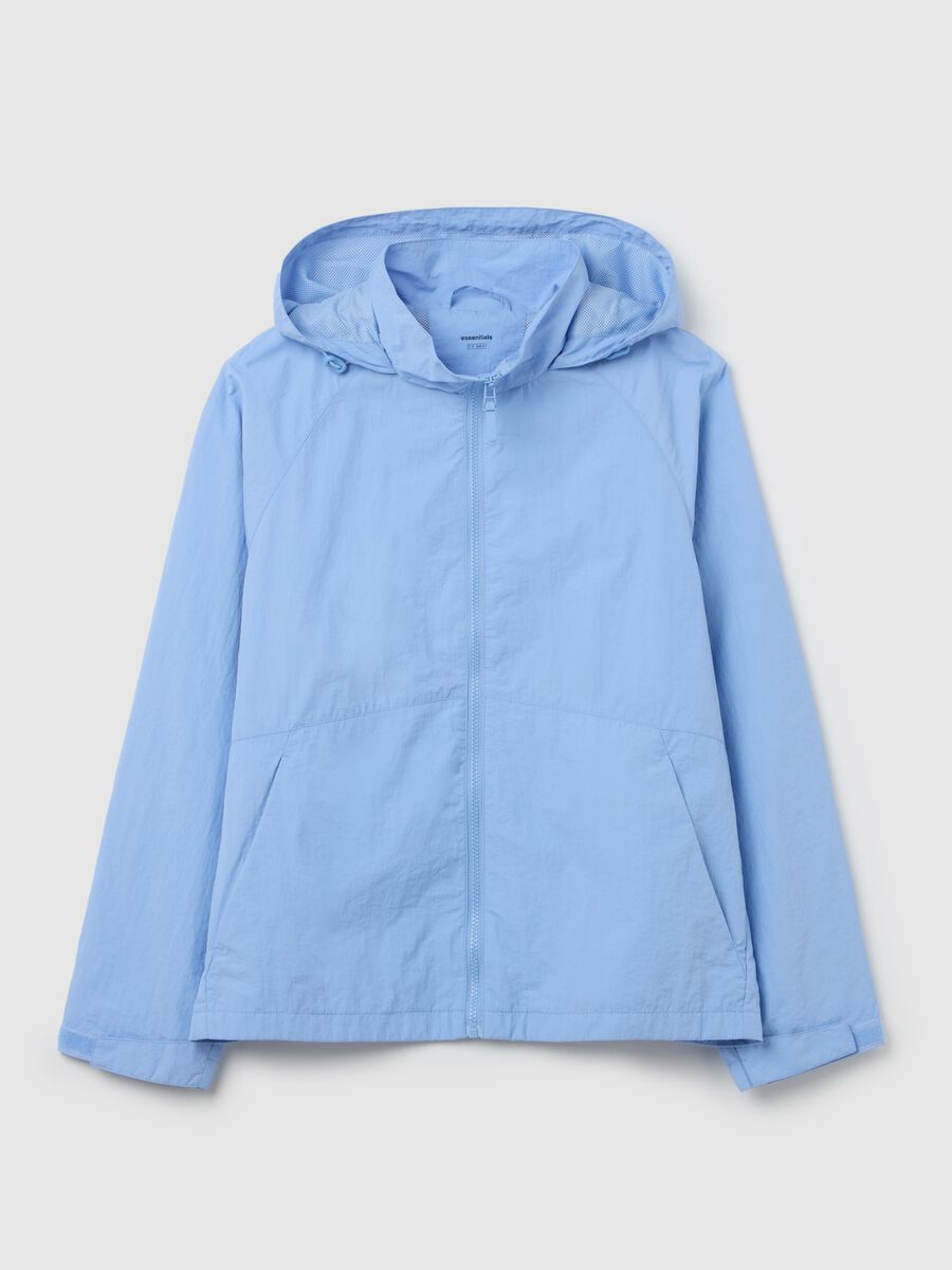 Essential short jacket with zip and hood_4