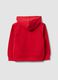 Red oversized cotton-blend hoodie with Spider-Man print for boys_1