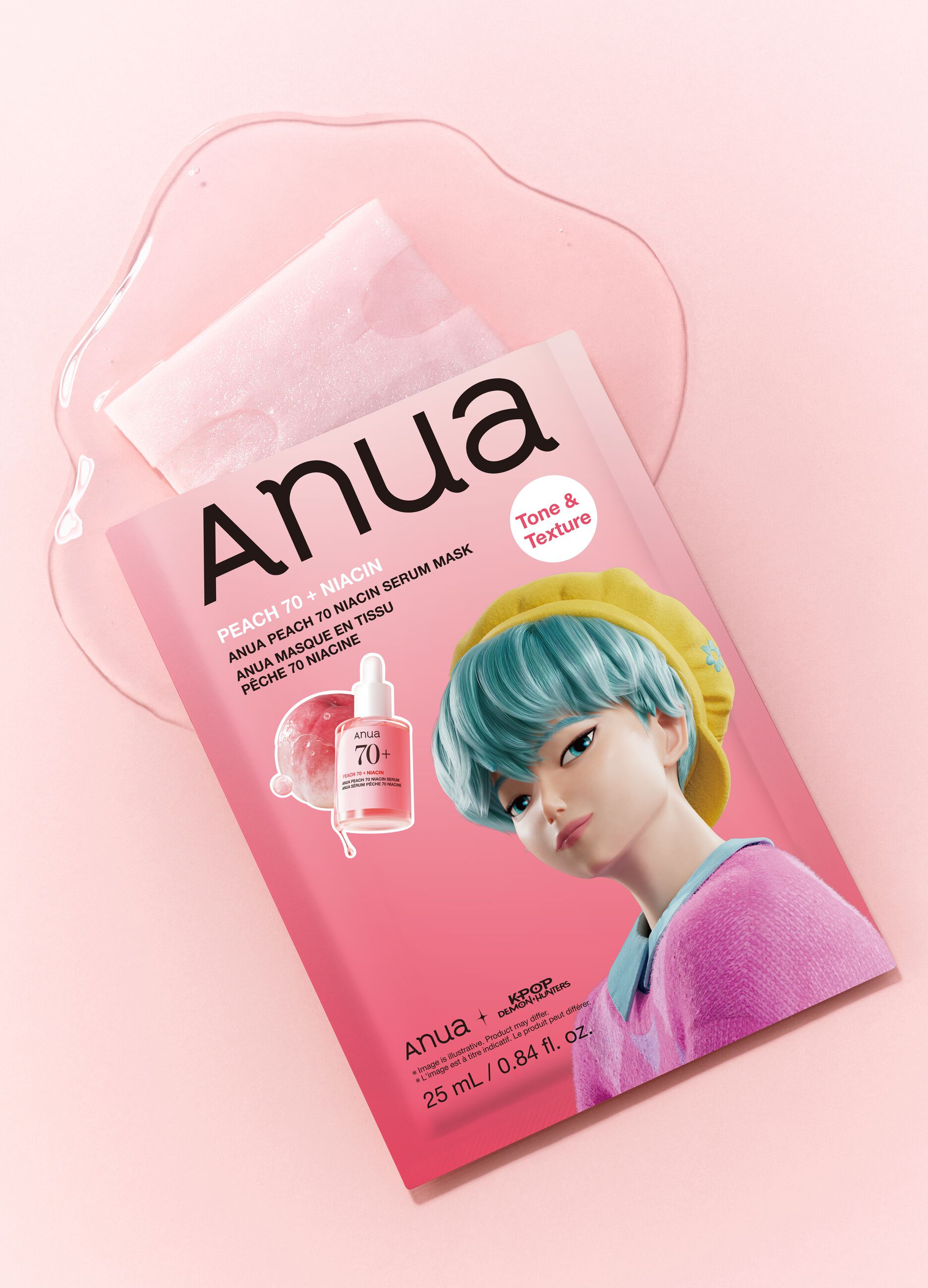 Peach 70 Niacin Serum Face Mask 25 ml | Anua K-Pop Demon Hunters