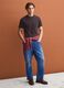 Brown crew-neck T-shirt in pure Supima cotton, regular fit_1