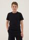 Boys&rsquo; black pure cotton regular fit T-shirt_1