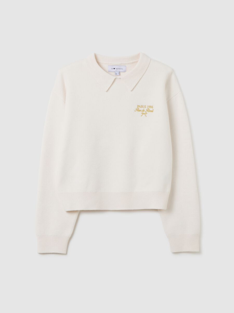 White Regular Fit Sweater_4