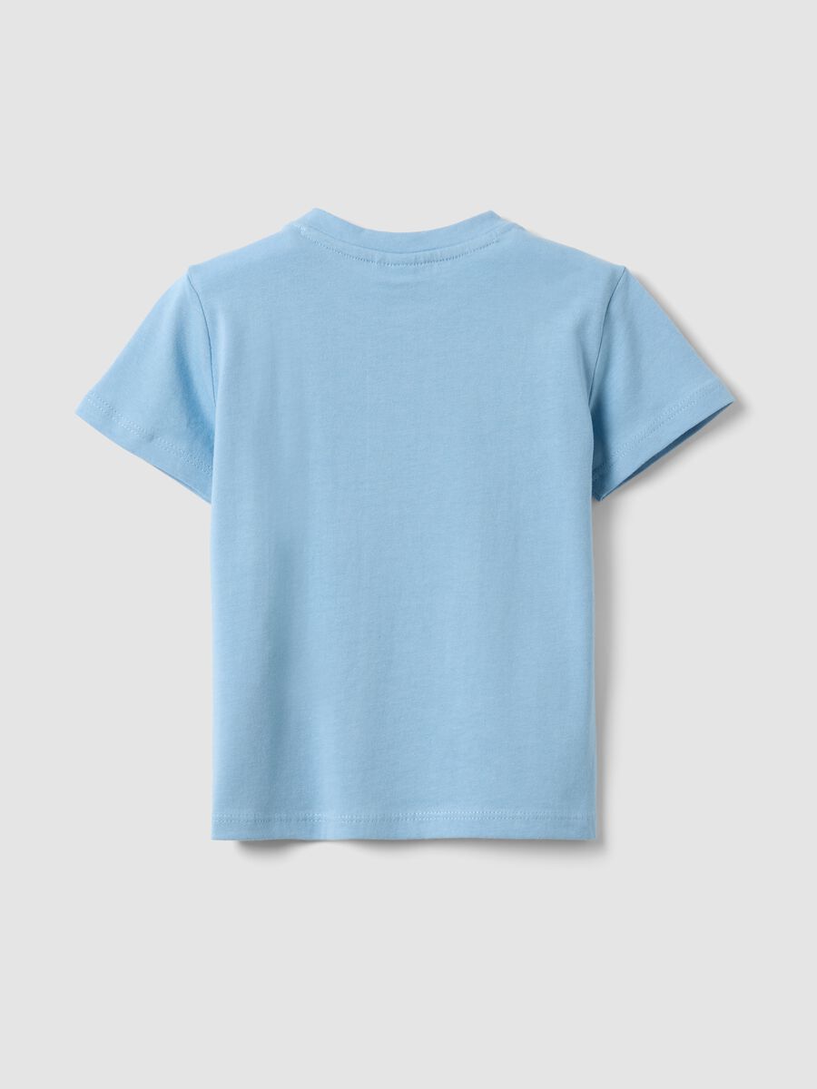 Light Blue Pure Cotton Boys&rsquo; Regular Fit T-shirt with Print_1