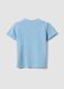 T-shirt in puro cotone azzurro da bimbo regular fit con stampa_1