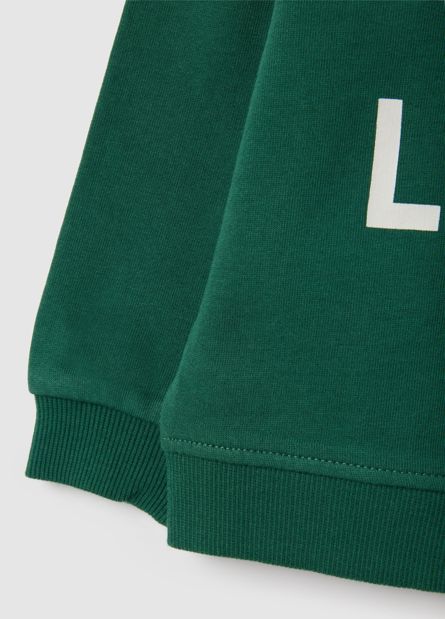 Green pure cotton regular fit children's sweatshirt