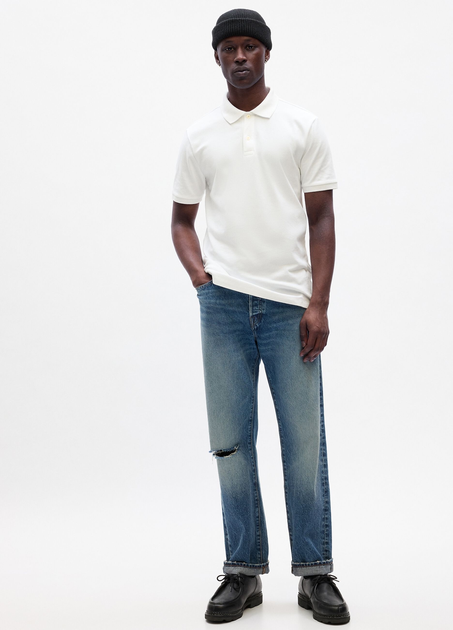 Stretch piquet polo shirt