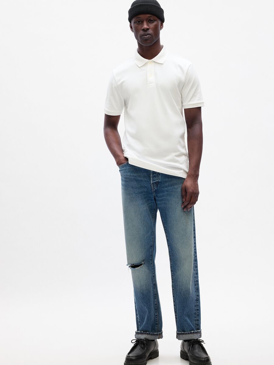 Stretch piquet polo shirt_0