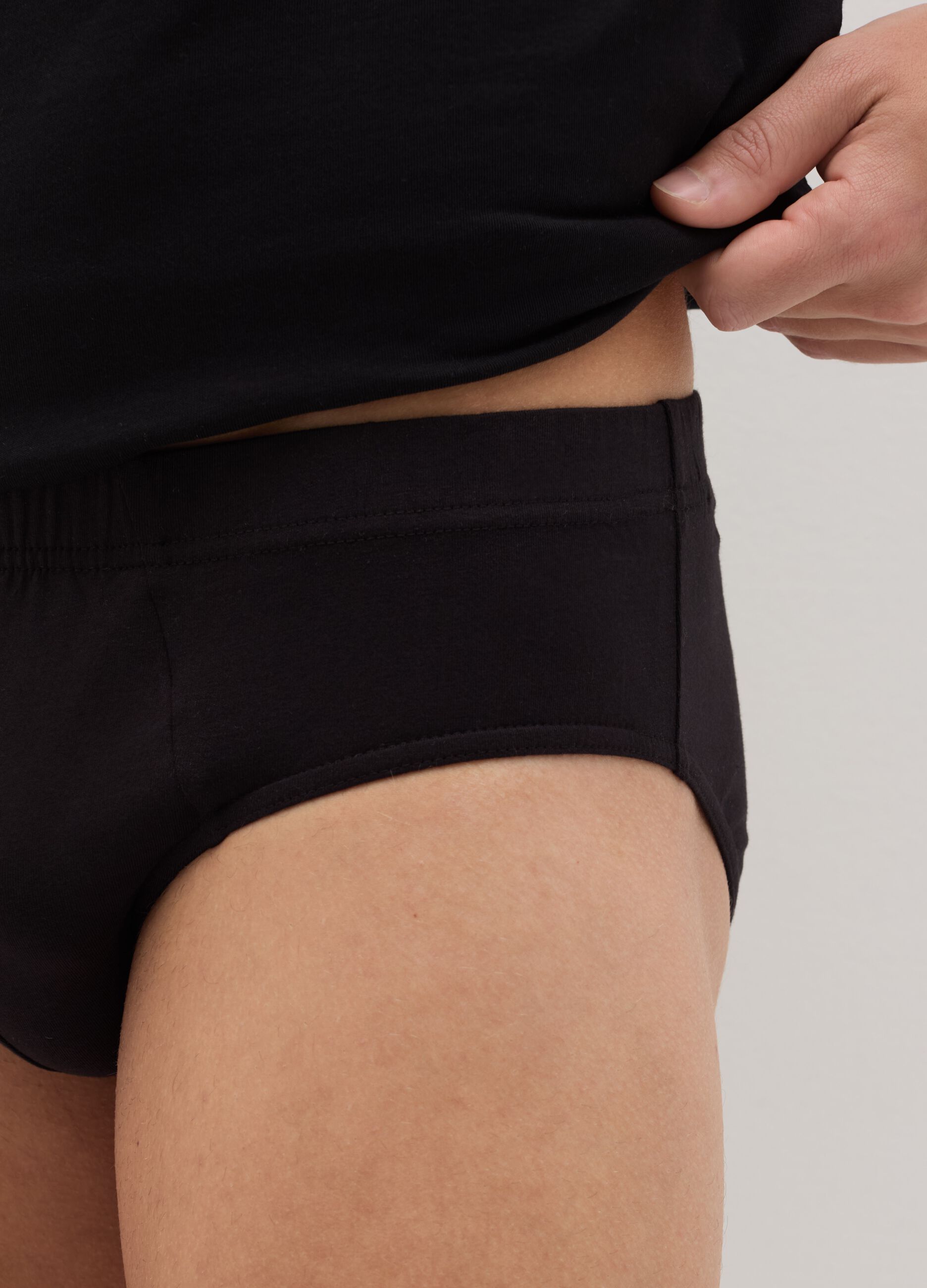 Briefs in stretch cotton