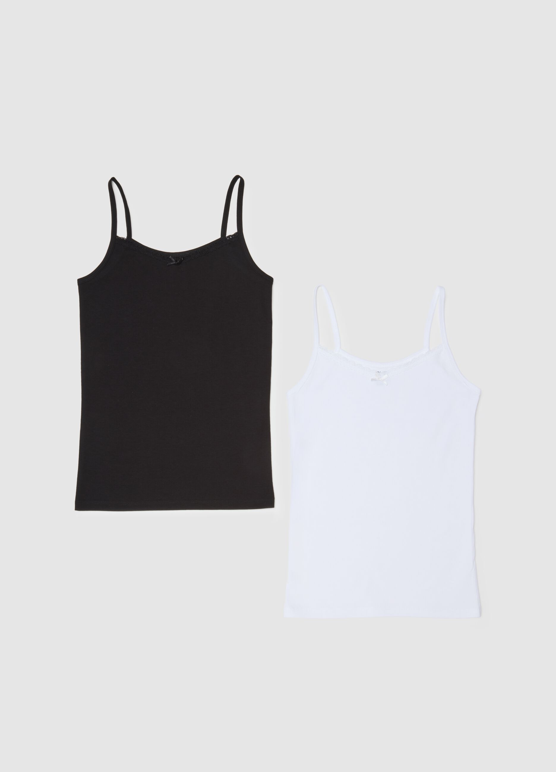 Girls' multicolour regular fit cotton stretch bipack tops set