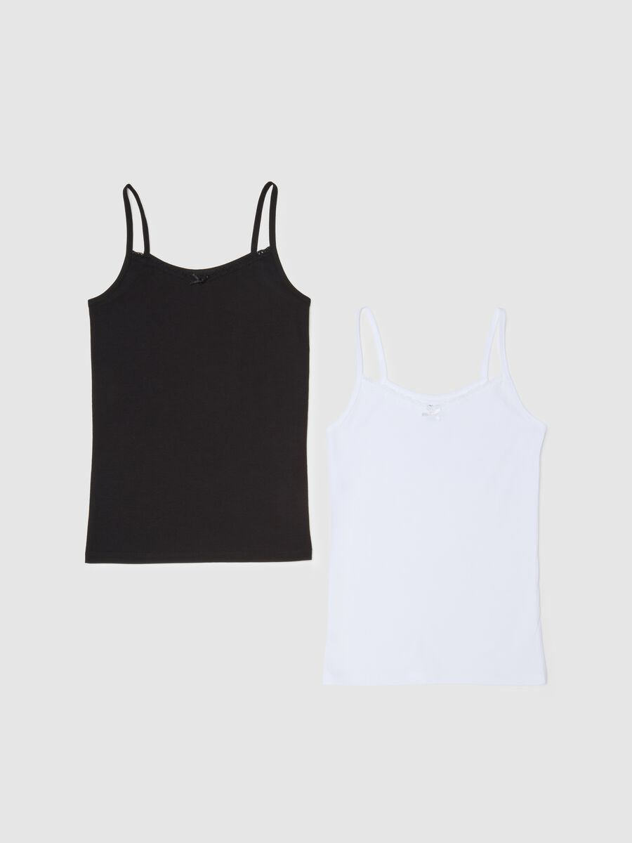 Girls' multicolour regular fit cotton stretch bipack tops set_0