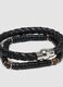 Pack of black woven and beaded bracelets_1