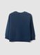 Blue oversized sweatshirt in pure organic cotton for boys_1