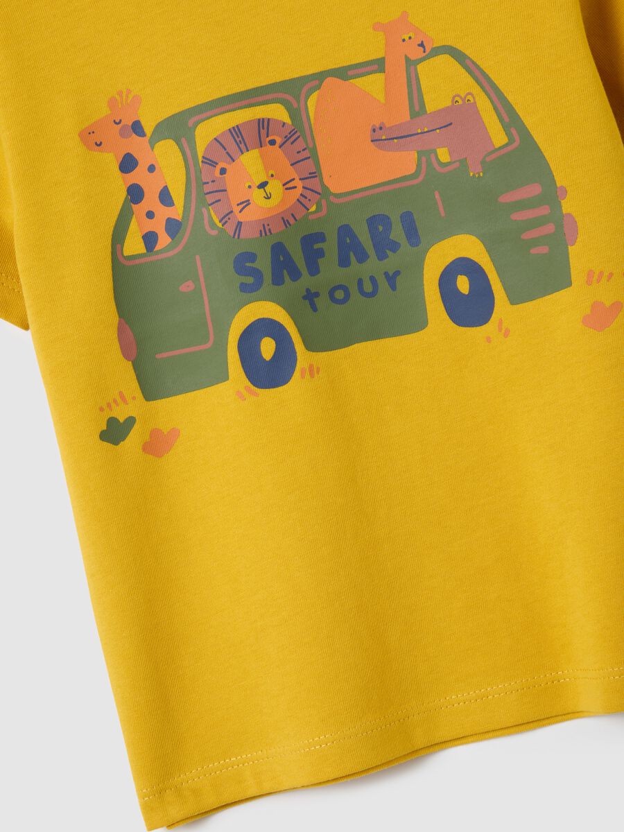 Yellow children's pure cotton T-shirt regular fit_3