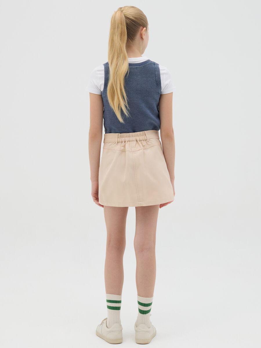 Beige cargo miniskirt_3