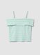 Girls&rsquo; multicolour striped stretch cotton camisole top_0