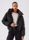 Short quilted down jacket with hood_0
