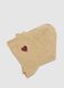 Beige cotton blend socks with heart_2