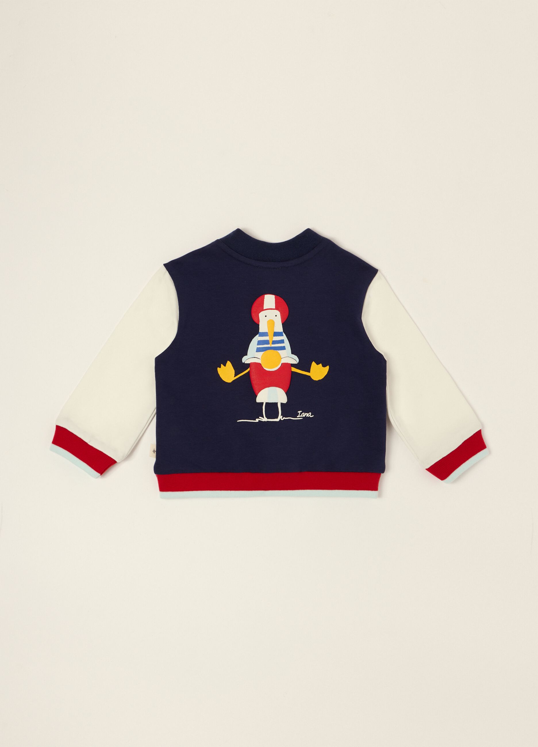 Blue stretch cotton sweatshirt