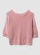 Pink viscose-blend knit top_0