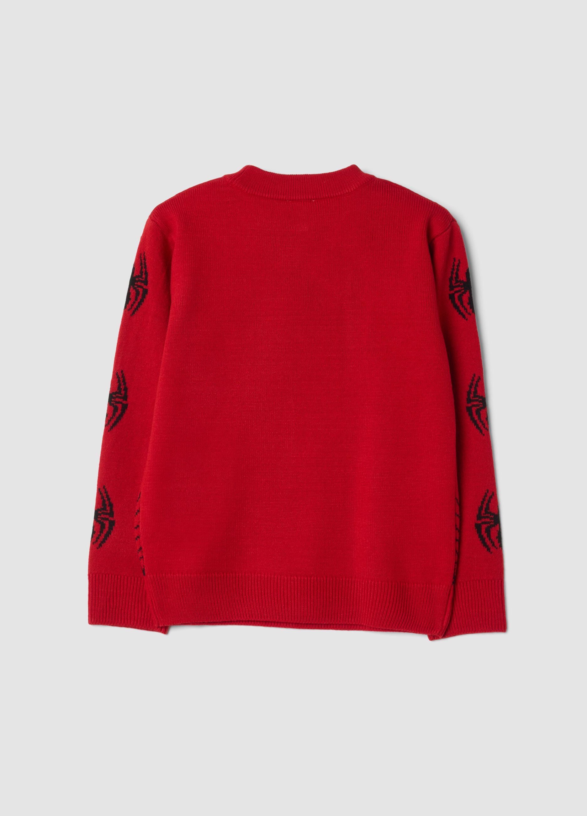 Maglione rosso con stampa Marvel Spider-Man