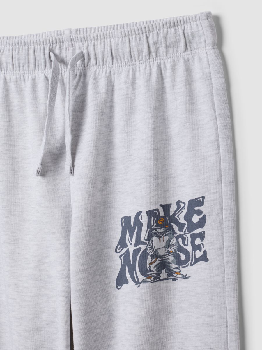 Pantaloni jogger grigi in puro cotone_4