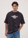 Black pure cotton T-shirt with Mario Kart print_0