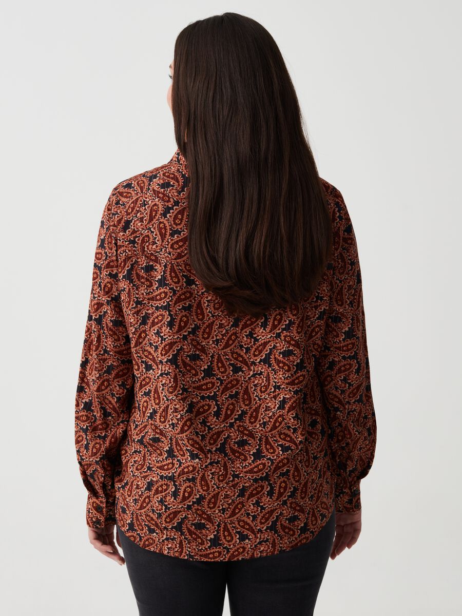 Camicia in flanella con lurex fantasia Curvy_2