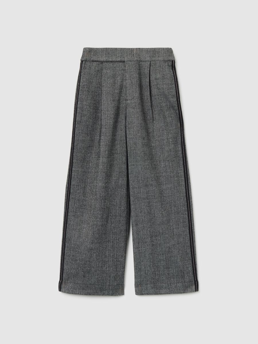Girls' Grey Wide-Leg Trousers_0