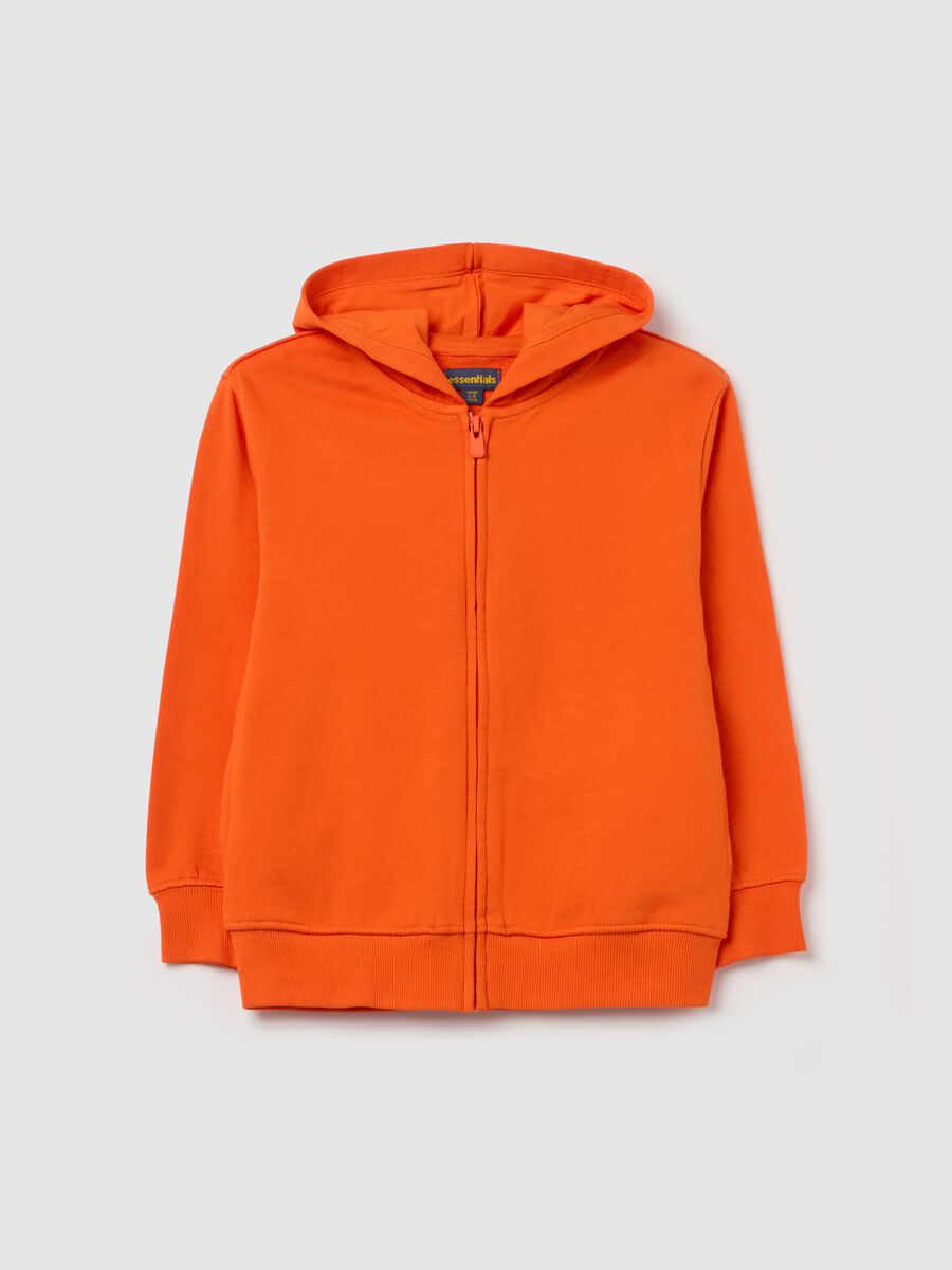 Full-zip sweatshirt in French terry with hood_0