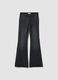 Black stretch-cotton flare jeans_4